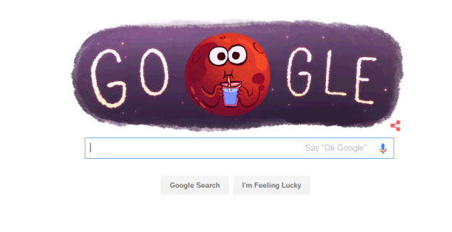 Το σημερινό Google Doodle γιορτάζει την ανακάλυψη νερού στον πλανήτη Άρη