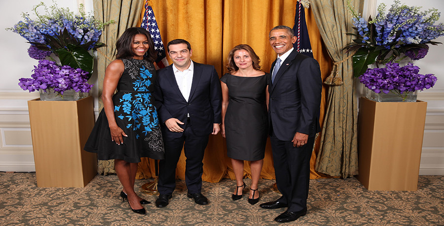 Η πρώτη φωτογραφία Τσίπρα – Ομπάμα με τις συζύγους τους