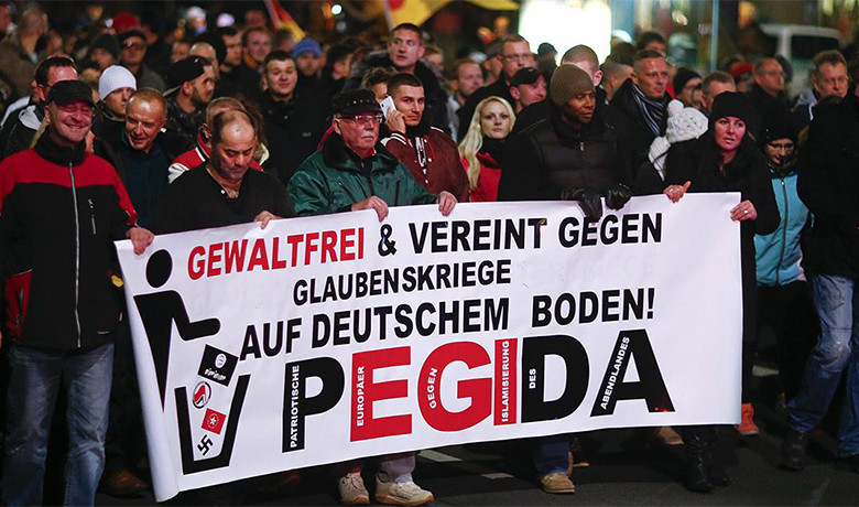 Ξενοφοβική διαδήλωση των ακροδεξιών Pegida στη Δρέσδη
