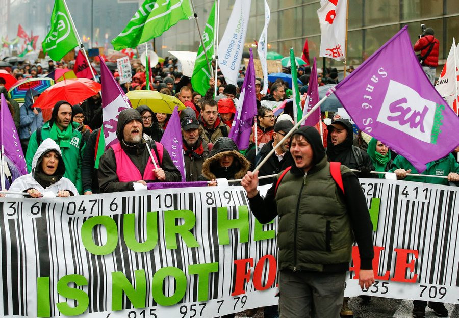 Τα βελγικά συνδικάτα καλούν σε εθνική διαδήλωση κατά της λιτότητας