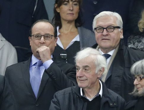 «Συγκλονισμένος» ο Σταϊνμάιερ, ήταν μαζί με τον Ολάντ στο Stade de France