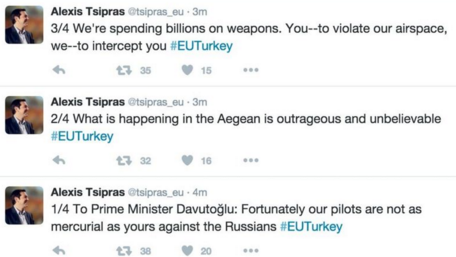 Τα tweets που έσβησε ο Τσίπρας και η απάντηση Νταβούτογλου