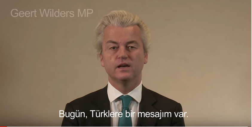 Τούρκοι δεν είστε ευπρόσδεκτοι στην Ευρώπη, λέει ο ακροδεξιός Ολλανδός Βίλντερς