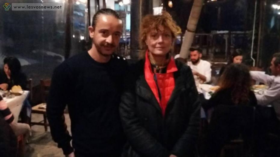 Η Σούζαν Σάραντον στη Λέσβο για τους πρόσφυγες
