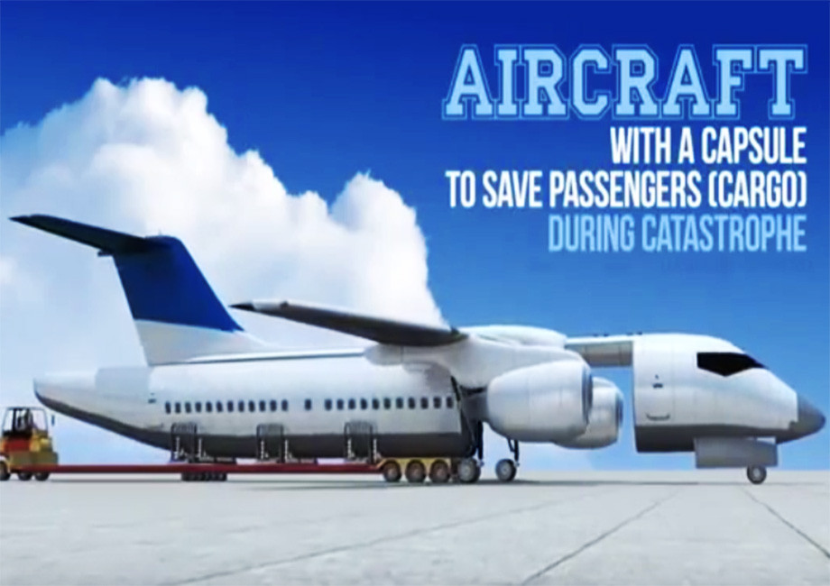 Ρώσος σχεδίασε αεροπλάνο που θα μπορεί να σώζει τους επιβάτες του