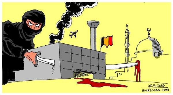 Το σκίτσο του Latuff για τις επιθέσεις στο Βέλγιο