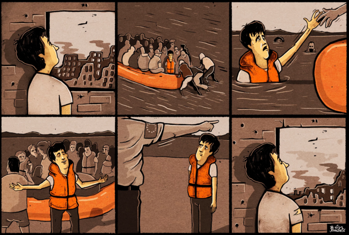 Guardian: Η συμφωνία Ευρώπης – Τουρκίας για το προσφυγικό σε ένα σκίτσο