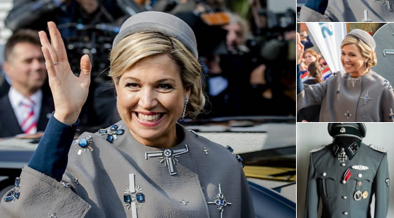 Σάλος στη Γερμανία: Η βασίλισσα της Ολλανδίας εμφανίστηκε φορώντας παλτό με σβάστικες