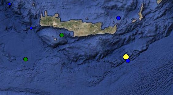 Σεισμός 4,1 ρίχτερ νοτιοανατολικά της Κρήτης τα ξημερώματα