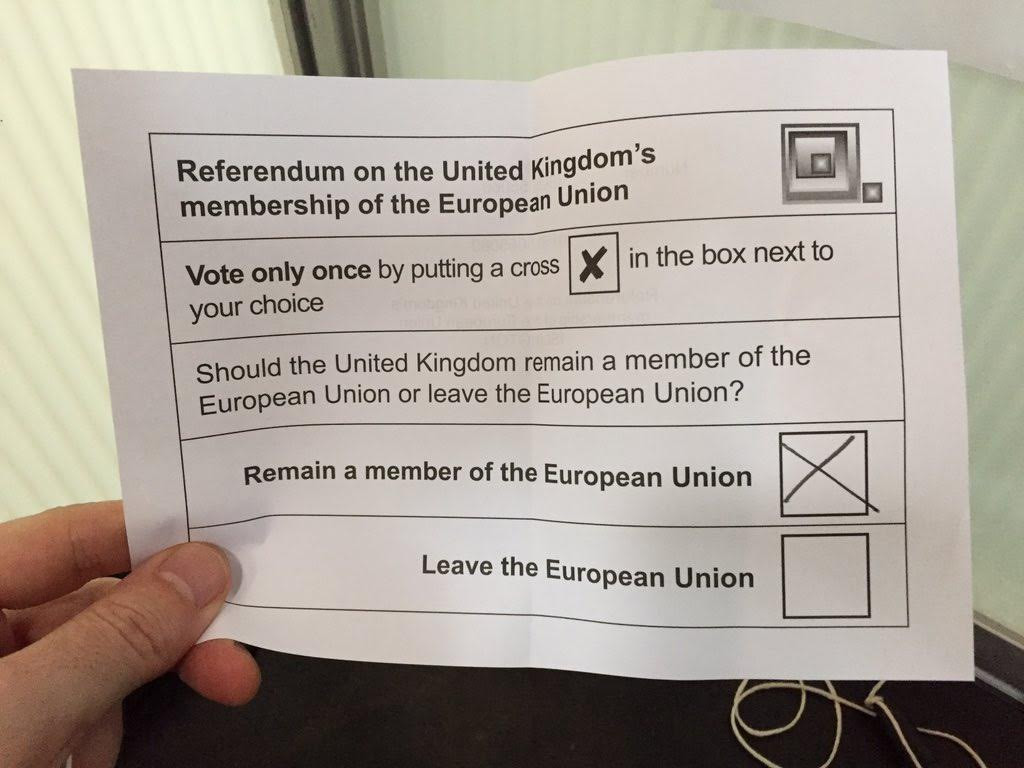 Αυτό είναι το ψηφοδέλτιο του βρετανικού δημοψηφίσματος [ΦΩΤΟΓΡΑΦΙΑ]