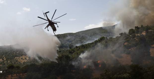 Πυρκαγιά στους Παλαιούς Πόρους Πιερίας