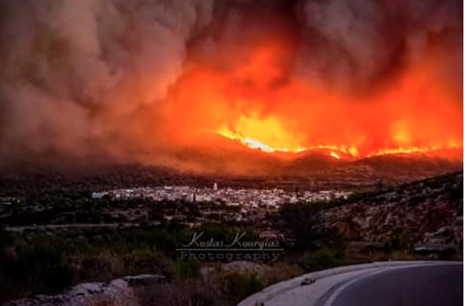 Χίος: Η φωτιά έχει καταστρέψει πάνω από 90% των μαστιχόδεντρων