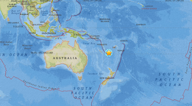 Σεισμός 7,6 βαθμών στον Ειρηνικό Ωκεανό – Προειδοποίηση για τσουνάμι