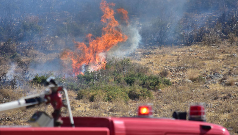 Μαίνεται η μεγάλη πυρκαγιά στη Θάσο – Έχουν καεί σπίτια