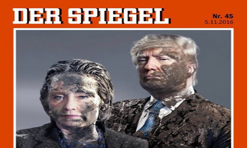 Τραμπ και Κλίντον γεμάτοι λάσπη στο πρωτοσέλιδο του Spiegel