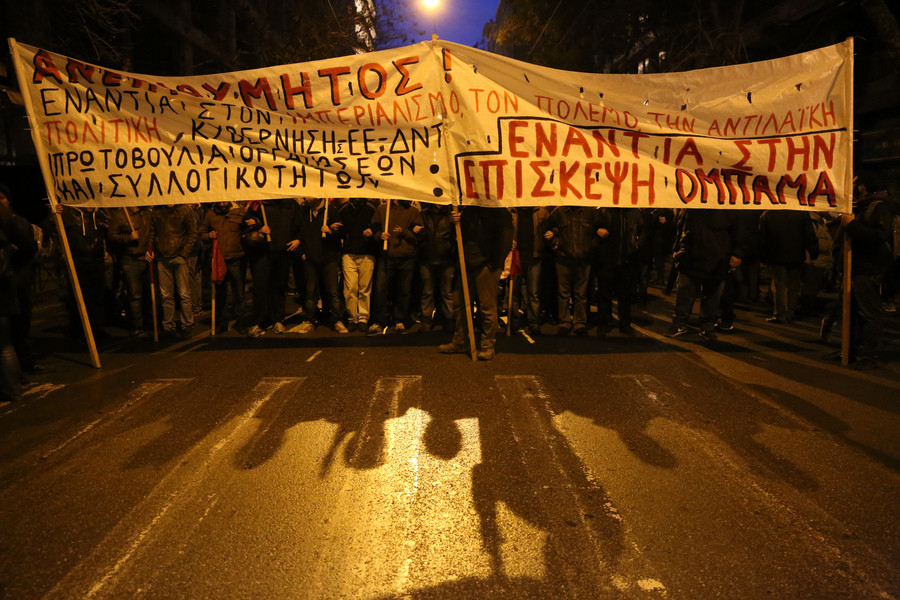 Πορείες διαμαρτυρίας κατά Ομπάμα σε Θεσσαλονίκη και Χανιά
