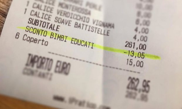 Εστιατόριο κάνει εκπτώσεις σε πελάτες με… ήσυχα παιδιά στην Ιταλία