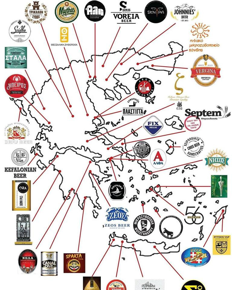 Ο χάρτης της ελληνικής μπύρας!