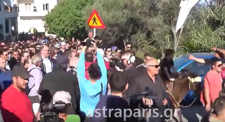 Μαζική πορεία υπέρ του ρουκετοπόλεμου στην Χίο [ΒΙΝΤΕΟ]