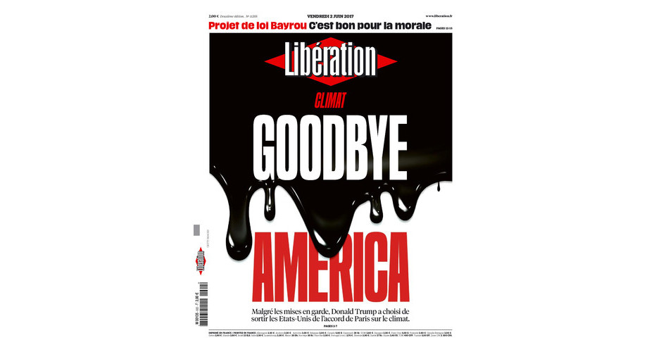 «Goodbye America»: Η Liberation αποχαιρετά τις ΗΠΑ και τον Τραμπ