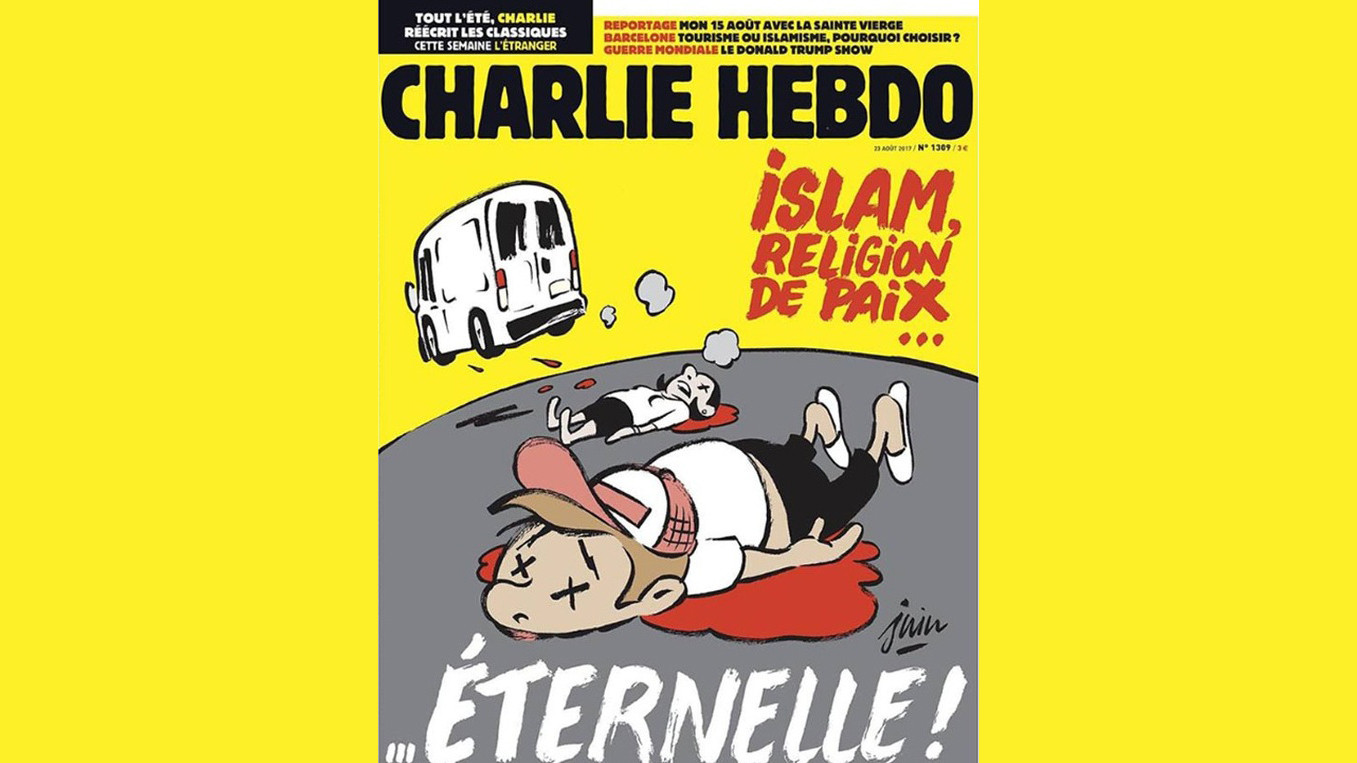 Το πρωτοσέλιδο της Charlie Hebdo για την επίθεση στην Καταλονία προκαλεί αντιδράσεις