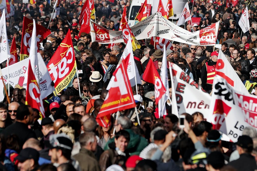 Γαλλία: Μαζικές διαδηλώσεις ενάντια στην εργασιακή μεταρρύθμιση του Μακρόν [Βίντεο]
