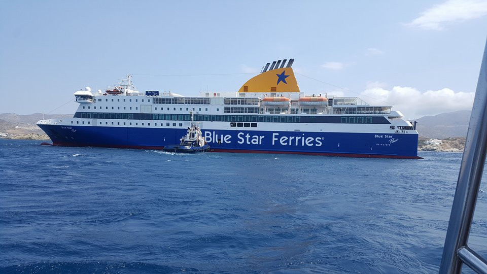 Έλεγχος και στα καύσιμα του Blue Star Patmos για την ρύπανση στο Σαρωνικό