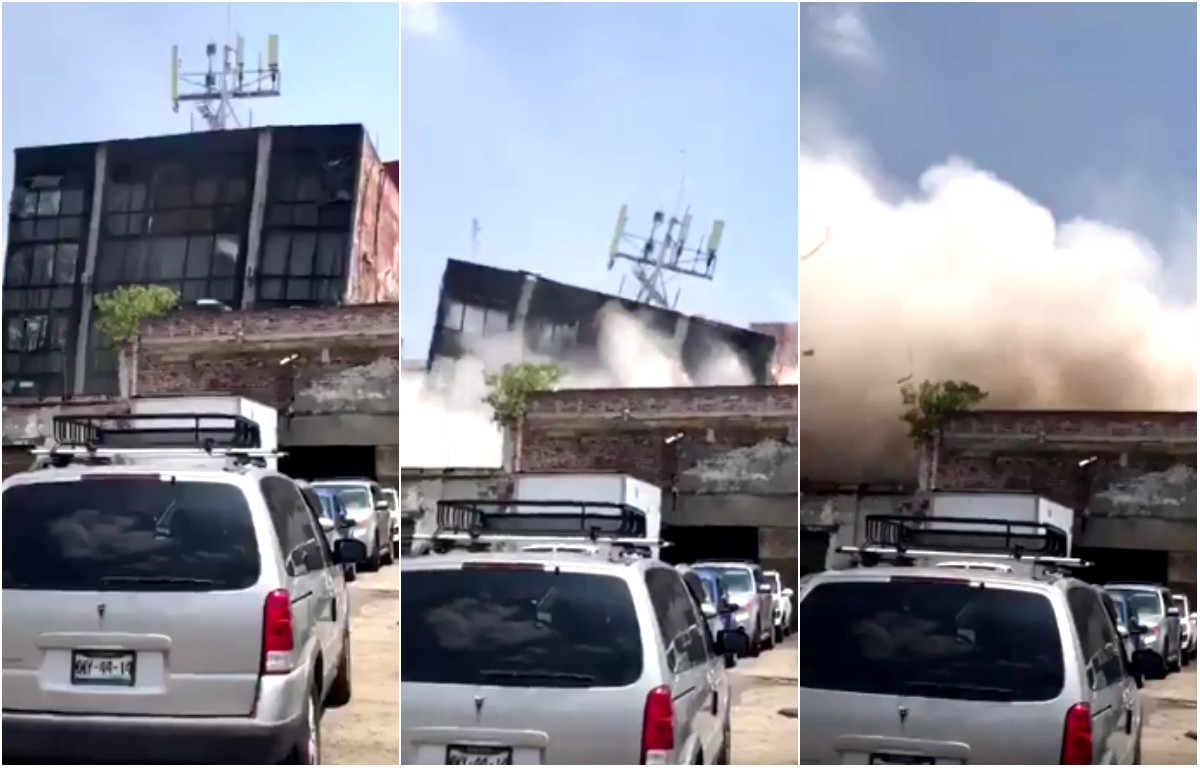 Σεισμός στο Μεξικό: Κτίρια καταρρέουν μπροστά στα μάτια έντρομων πολιτών [Βίντεο]