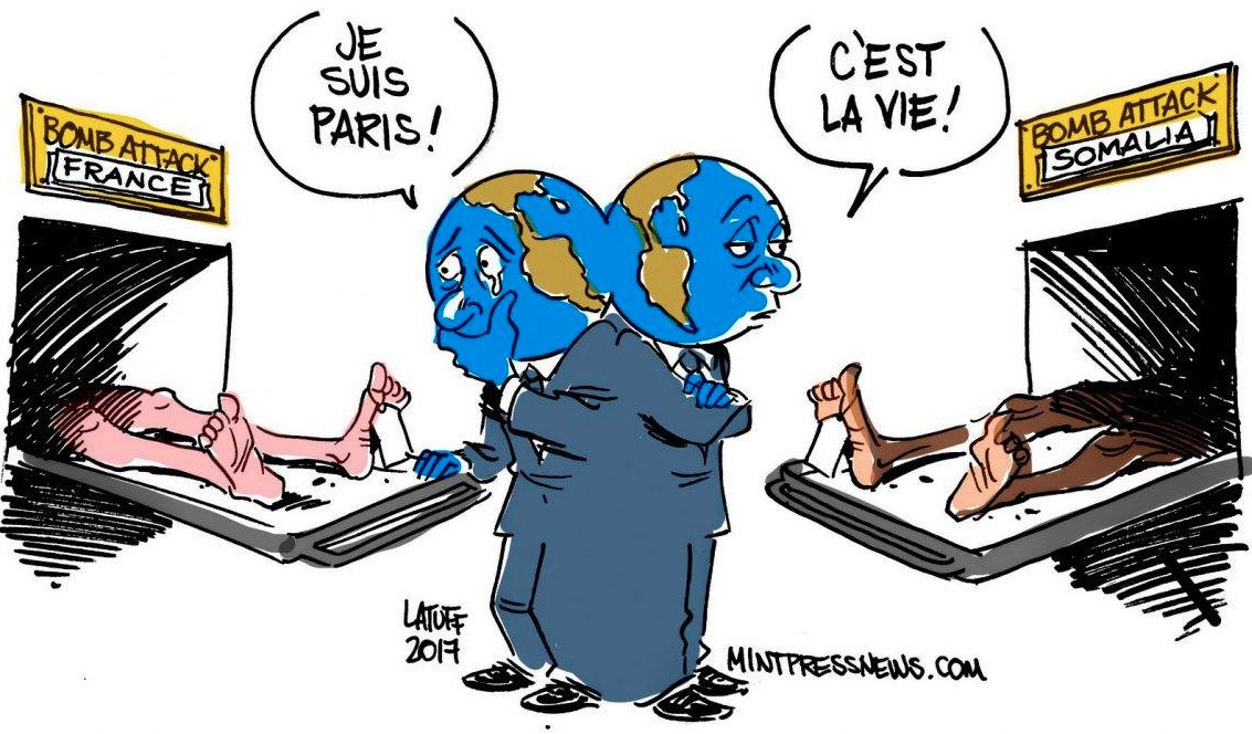To σκίτσο του Λατούφ για την υποκρισία του δυτικού κόσμου
