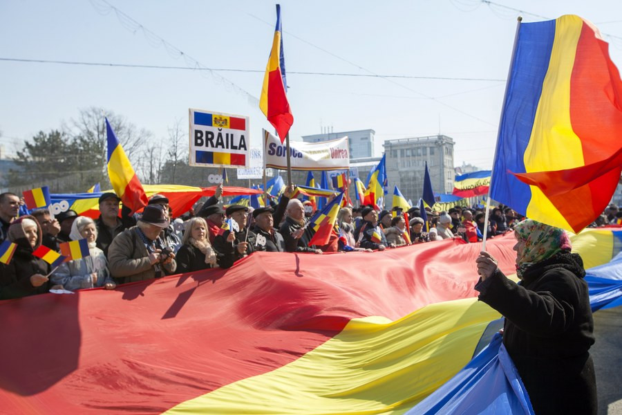 Μολδαβία: Διαδήλωση υπέρ της ένωσης με τη Ρουμανία