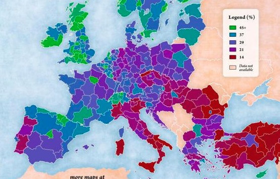 Ποιοι είναι οι πιο μορφωμένοι Ευρωπαίοι; [ΧΑΡΤΗΣ]