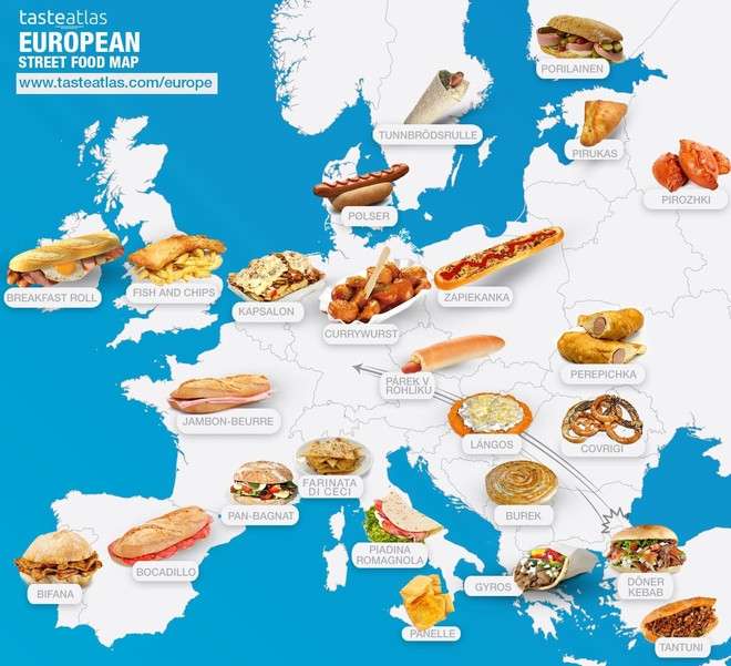 Τα street food της Ευρώπης [ΧΑΡΤΗΣ]