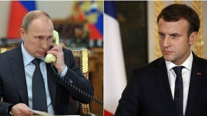 Τηλεφωνική συνομιλία Μακρόν-Πούτιν για τη Συρία