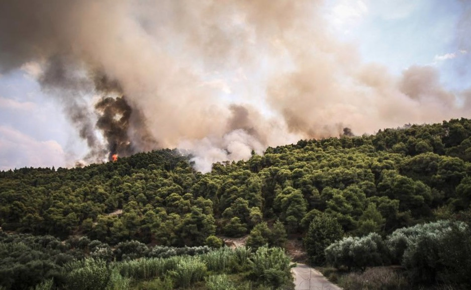 Συνεχίζεται η μάχη με τις φλόγες σε δυο εστίες στην Αμαλιάδα