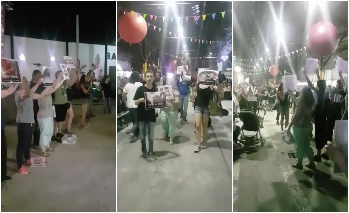 Διαμαρτυρία Vegan στο Burger Festival στο Γκάζι