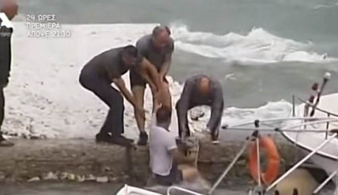 Δραματική προσπάθεια ψαρά να σώσει το καϊκι του – Έπεσε στη θάλασσα [Βίντεο]