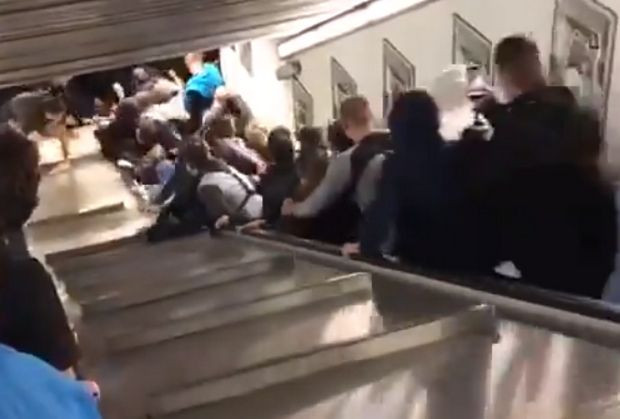 Ατύχημα στο μετρό της Ρώμης με τραυματίες οπαδούς της ΤΣΣΚΑ Μόσχας [Βίντεο]