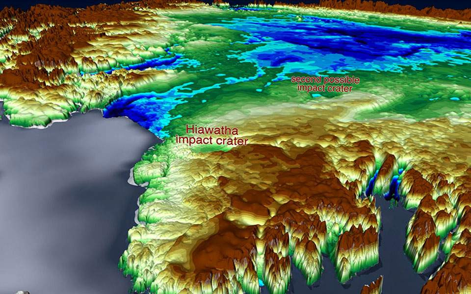 NASA: Δεύτερος τεράστιος κρατήρας κάτω από τους πάγους της Γροιλανδίας [ΒΙΝΤΕΟ]