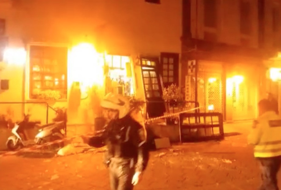 Ισχυρή έκρηξη σε ταβέρνα της Μυτιλήνης [Βίντεο]
