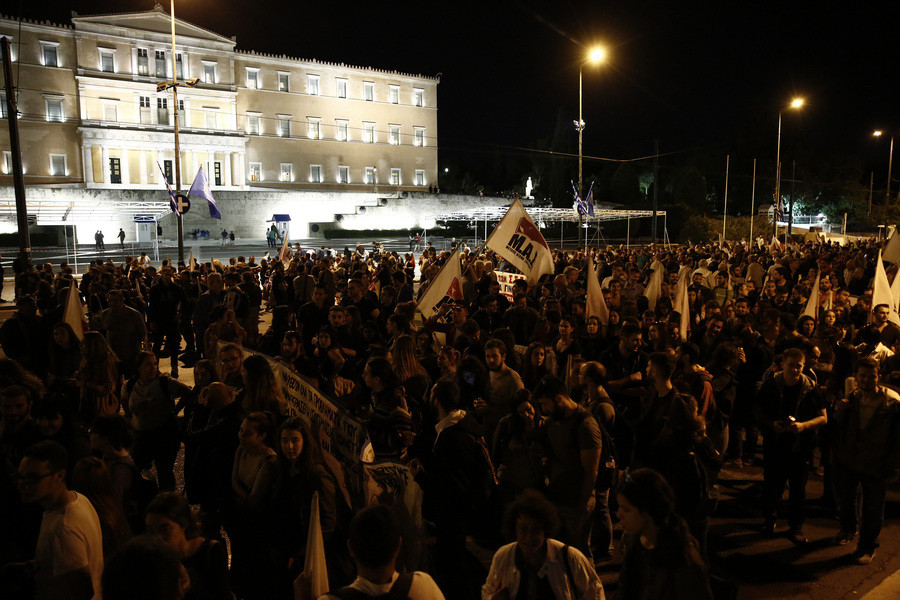 Συγκεντρώσεις κατά του αναπτυξιακού νομοσχεδίου στο κέντρο της Αθήνας