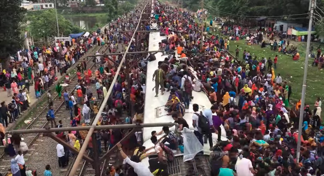 Επιβίβαση σε τρένο του Μπαγκλαντές σε time lapse [ΒΙΝΤΕΟ]