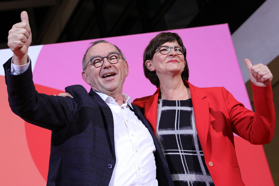 Ο Μπόργιανς κέρδισε τον Σολτς για την ηγεσία του SPD – Αμφίβολο το μέλλον της κυβέρνησης Μέρκελ