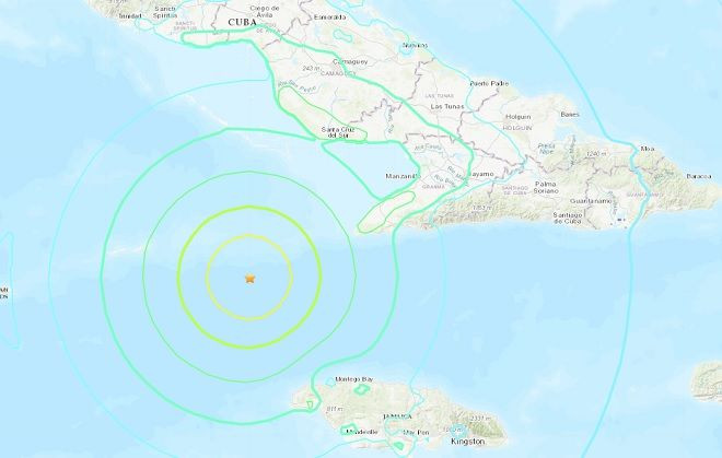 Σεισμός 7,7 Ρίχτερ στη θαλάσσια περιοχή μεταξύ της Κούβας και της Τζαμάικας