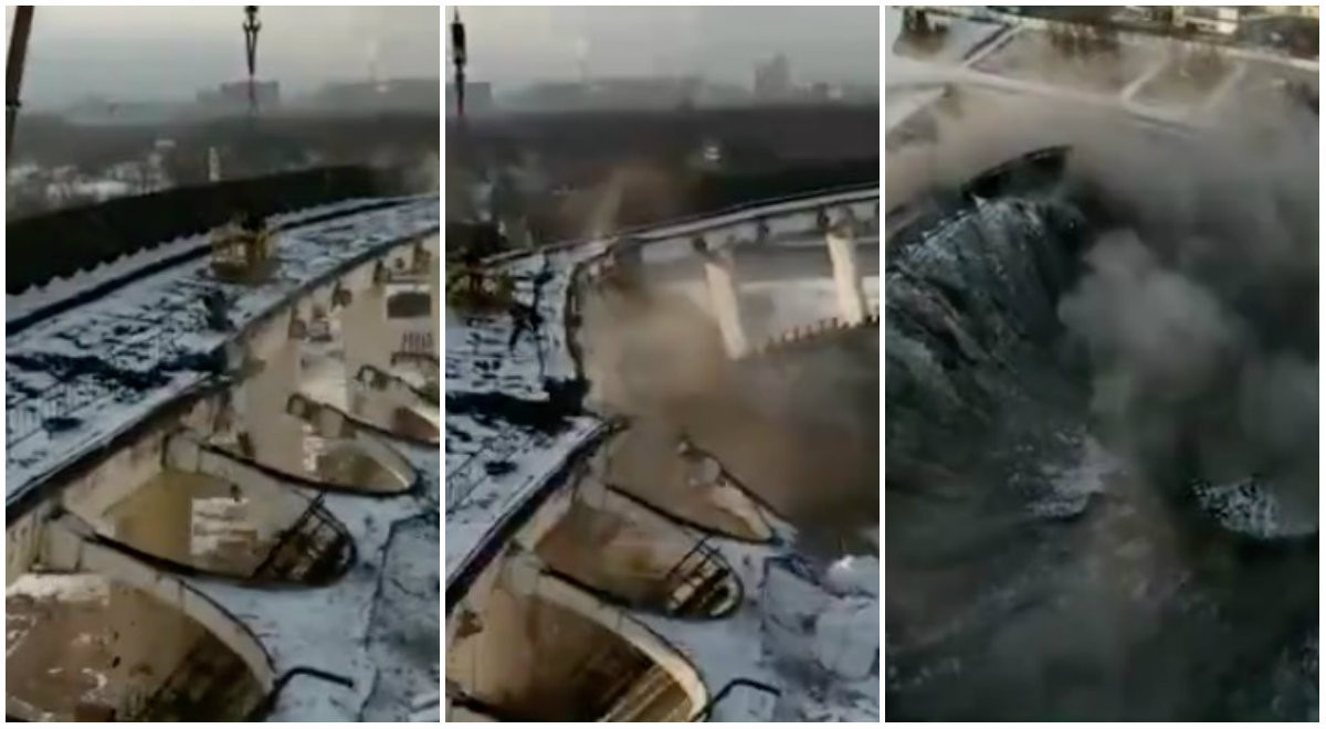 Οροφή 28.000 τετραγωνικών μέτρων κατέρρευσε σαν τραπουλόχαρτο – Ένας νεκρός [Βίντεο]
