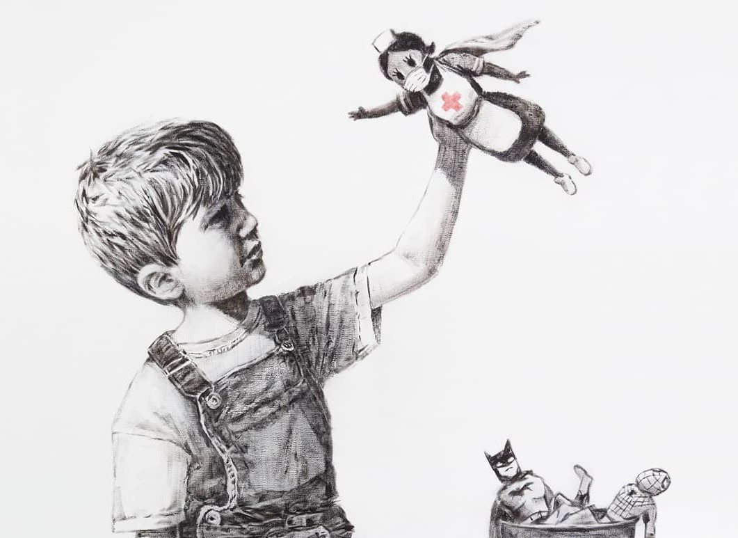Το νέο έργο του Banksy για τους «σουπερήρωες» νοσηλευτές