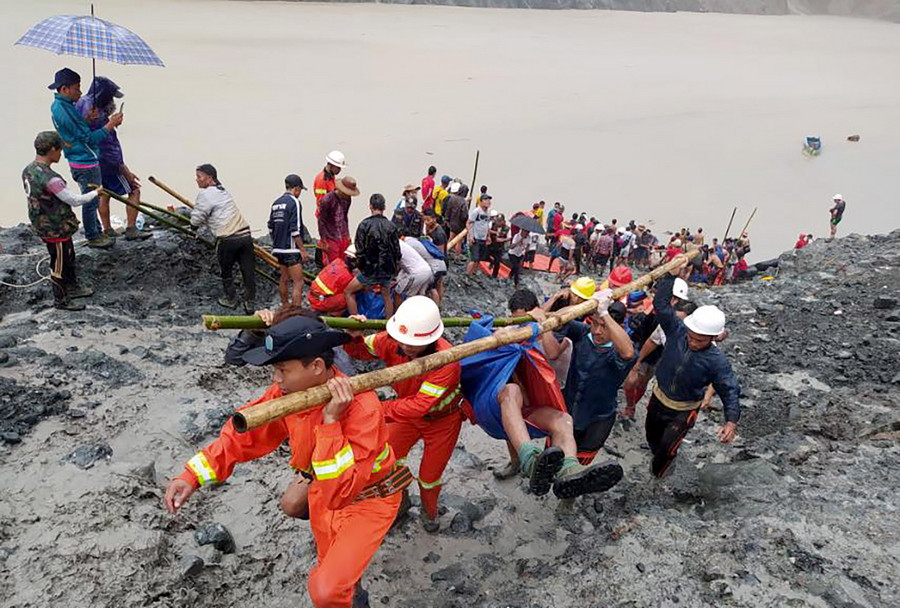 Μιανμάρ: Τουλάχιστον 113 νεκροί από κατολίσθηση σε ορυχείο
