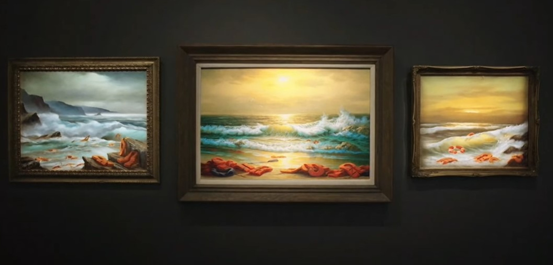Τρεις πίνακες του Μπάνσκι πωλήθηκαν 2,4 εκατ. ευρώ για καλό σκοπό – Aπάντηση του καλλιτέχνη στη μεταναστευτική κρίση
