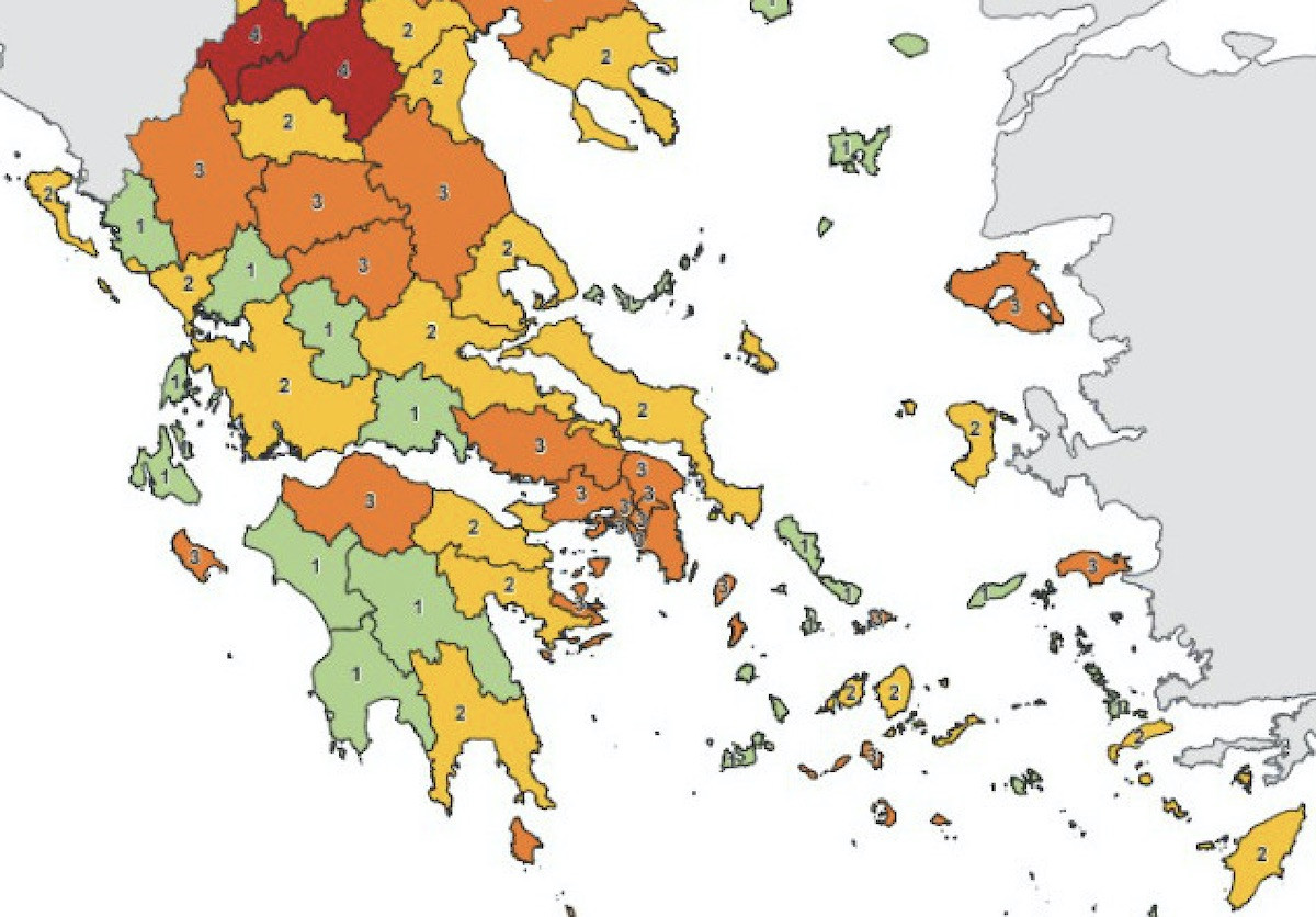Πώς διαμορφώνεται ο υγειονομικός χάρτης μετά τα 865 κρουσμάτων – Τα μέτρα ανά περιοχή
