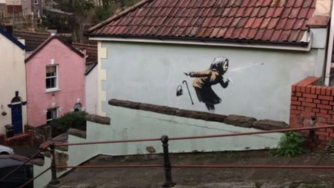 Πωλείται σπίτι που φέρει έργο του Banksy