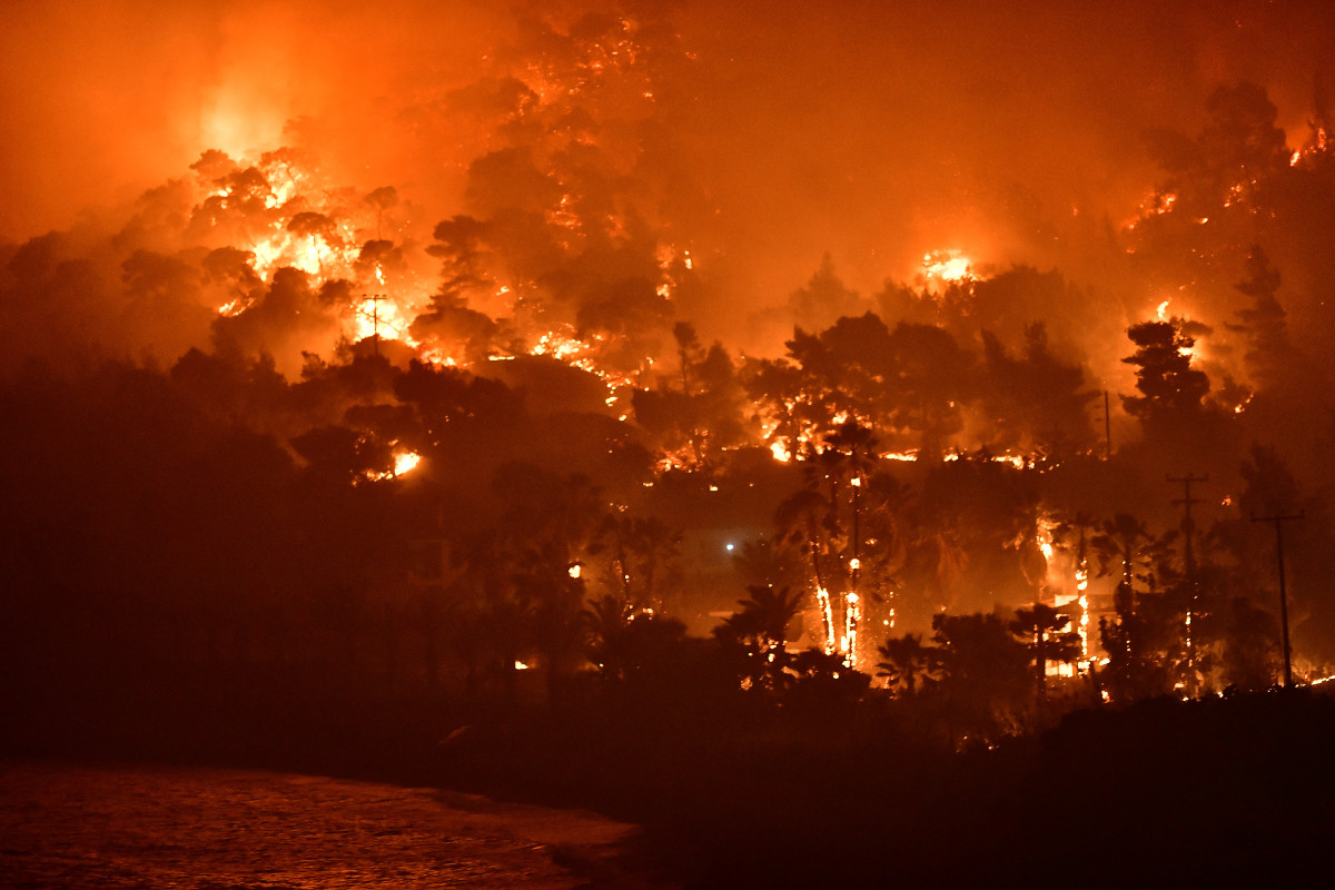 Φωτιά στον Σχίνο – Εκκενώθηκαν οικισμοί, κάηκαν σπίτια [Φωτογραφίες